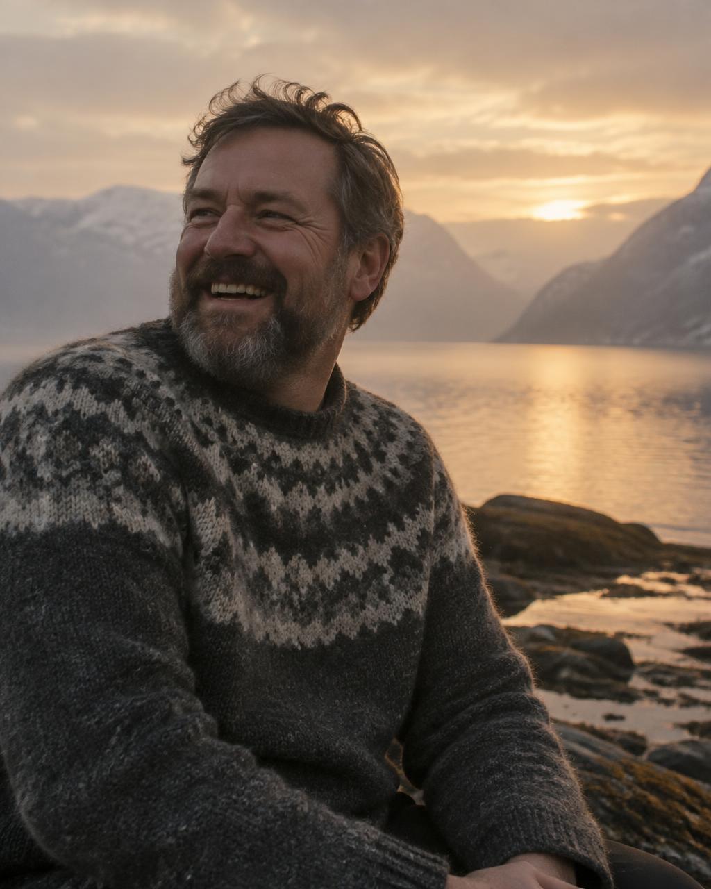 Eksempel på et takkeinnlegg med bilde av en smilende mann